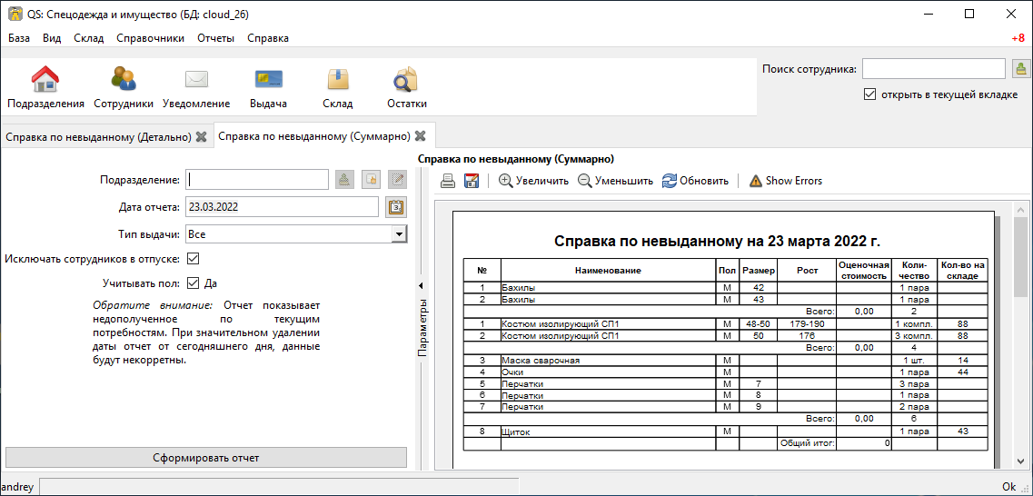 reports not issued summary